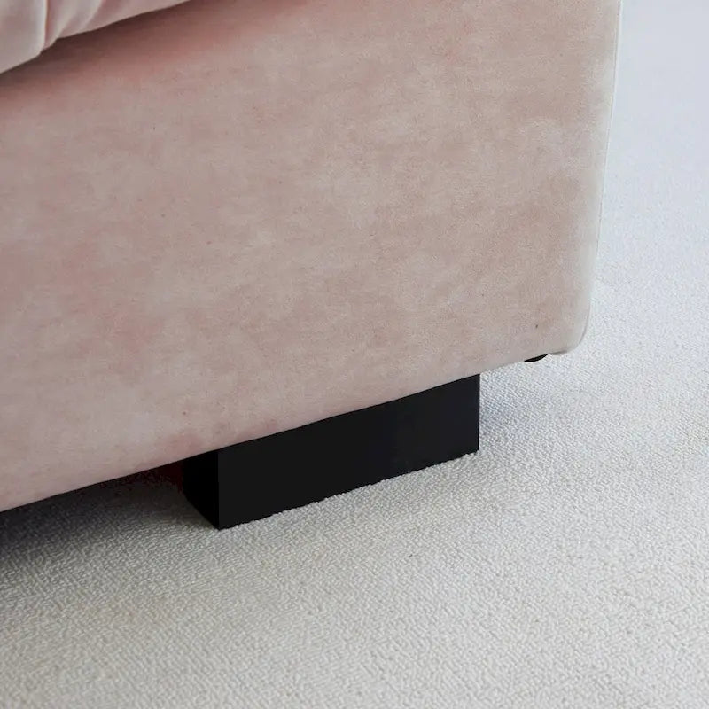 Canapé sectionnel moderne avec accoudoirs en velours pour salon