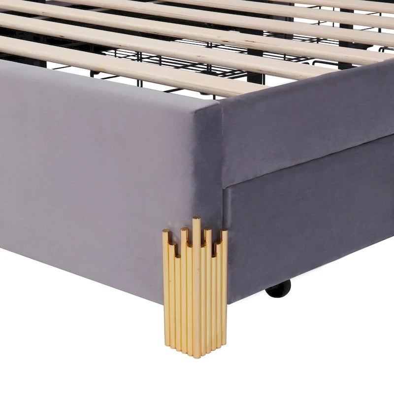 Lit plateforme tapissé