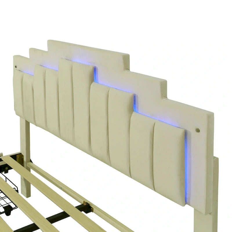 Lit plateforme tapissé