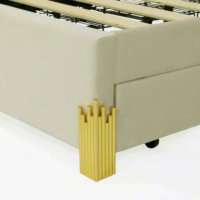 Lit plateforme tapissé
