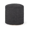 Pouf cylindrique en tissu de style bohème