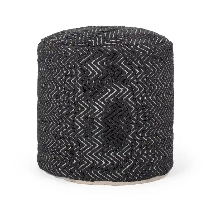 Pouf cylindrique en tissu de style bohème