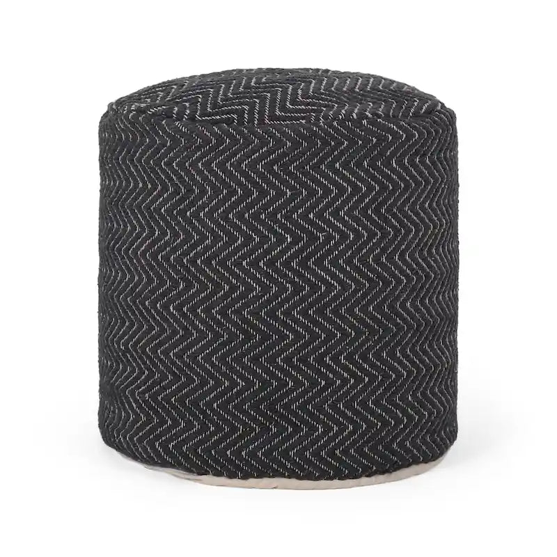 Pouf cylindrique en tissu de style bohème
