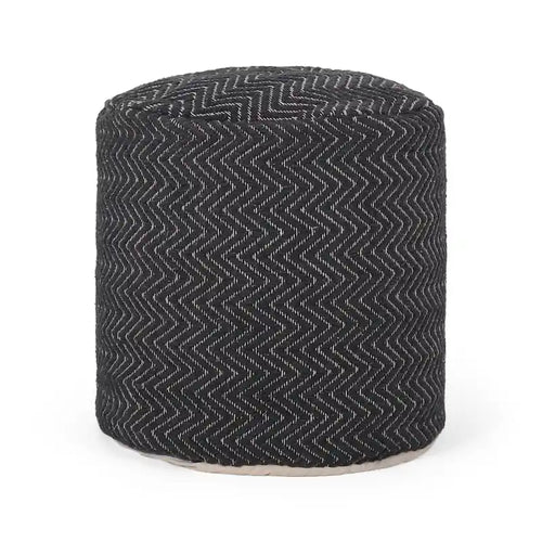 Pouf cylindrique en tissu de style bohème