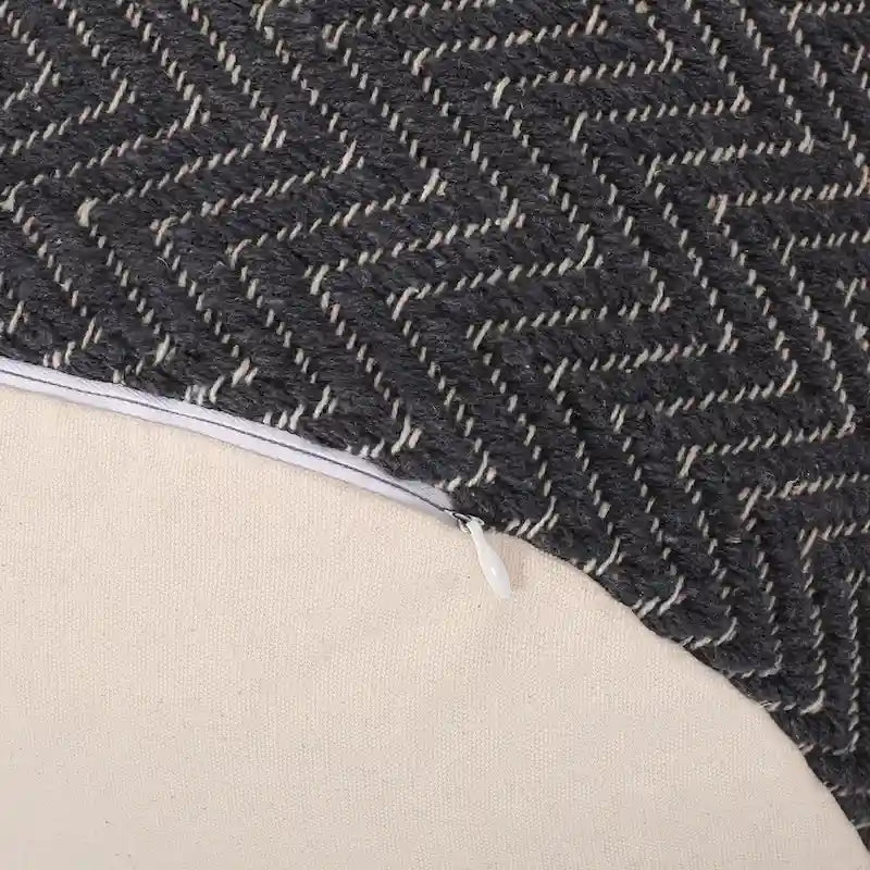 Pouf cylindrique en tissu de style bohème