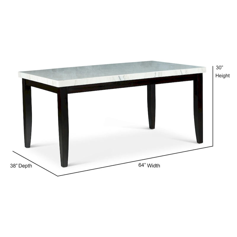 Table à manger en marbre blanc Winlock