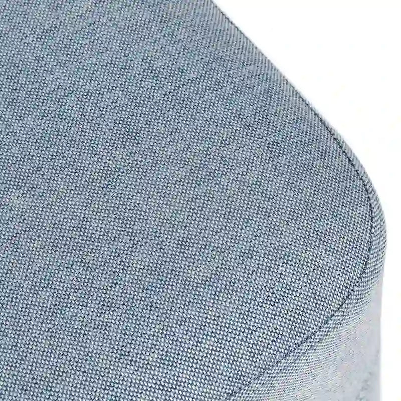 Pouf carré en tissu – Repose-pieds patchwork bicolore