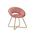 Chaise décorative, Revêtement velours, Pieds dorés