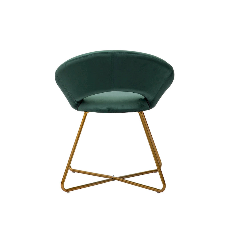Chaise décorative, Revêtement velours, Pieds dorés
