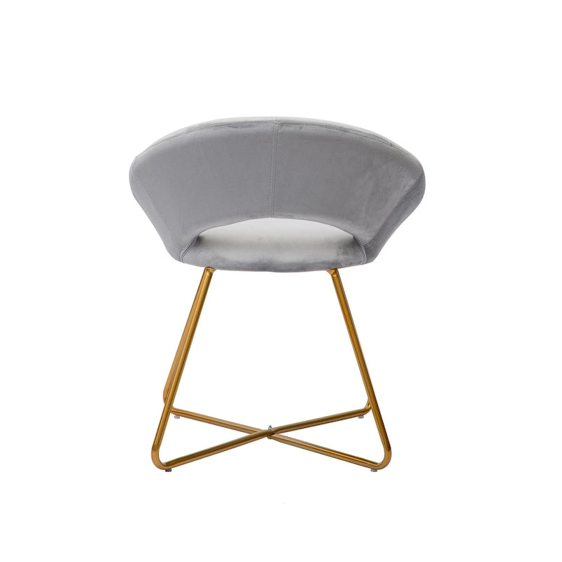 Chaise décorative, Revêtement velours, Pieds dorés