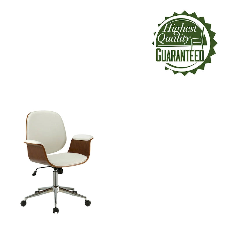 Chaise de bureau en cuir, style mi-siècle
