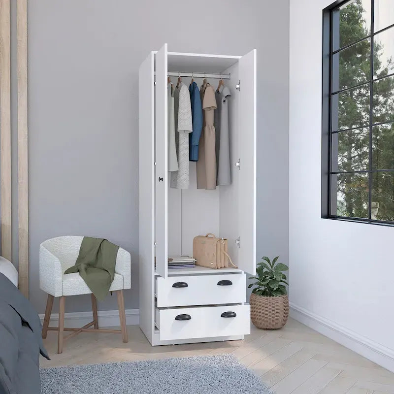 Armoire penderie double battant à la française