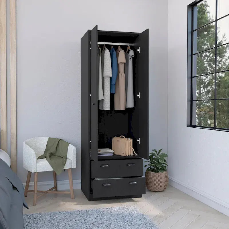 Armoire penderie double battant à la française