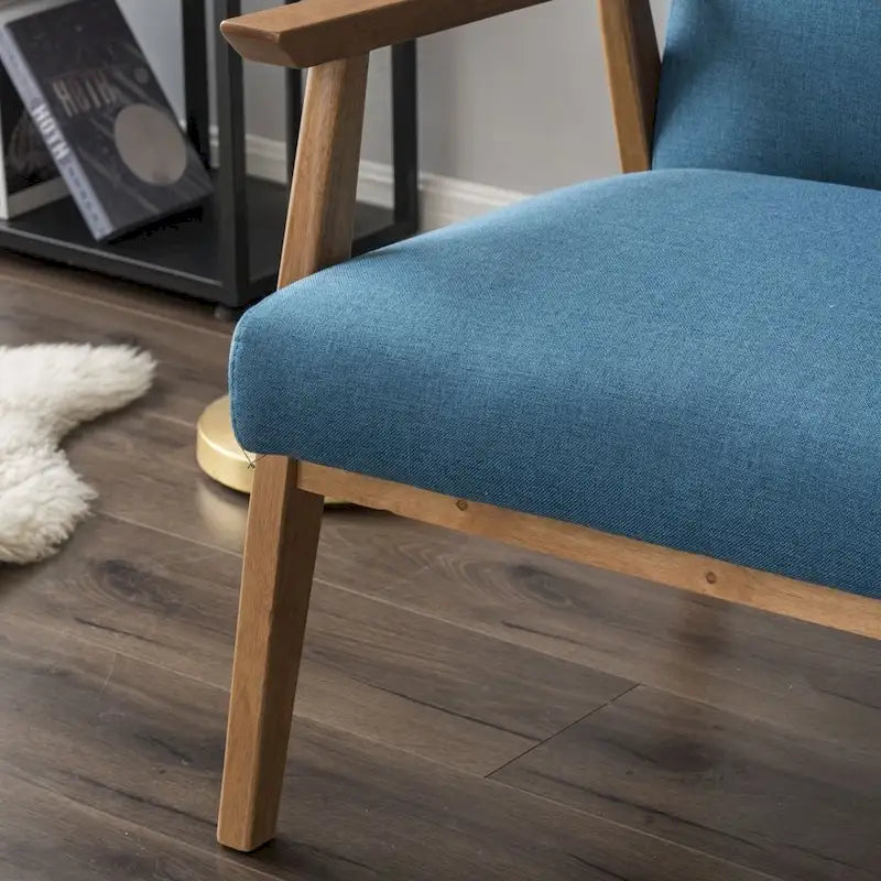 Fauteuil d'appoint individuel simple rétro en bois massif avec dossier