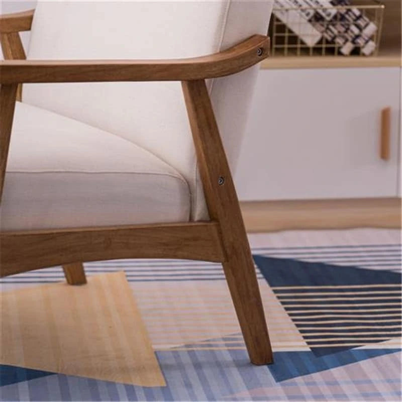 Fauteuil d'appoint individuel simple rétro en bois massif avec dossier