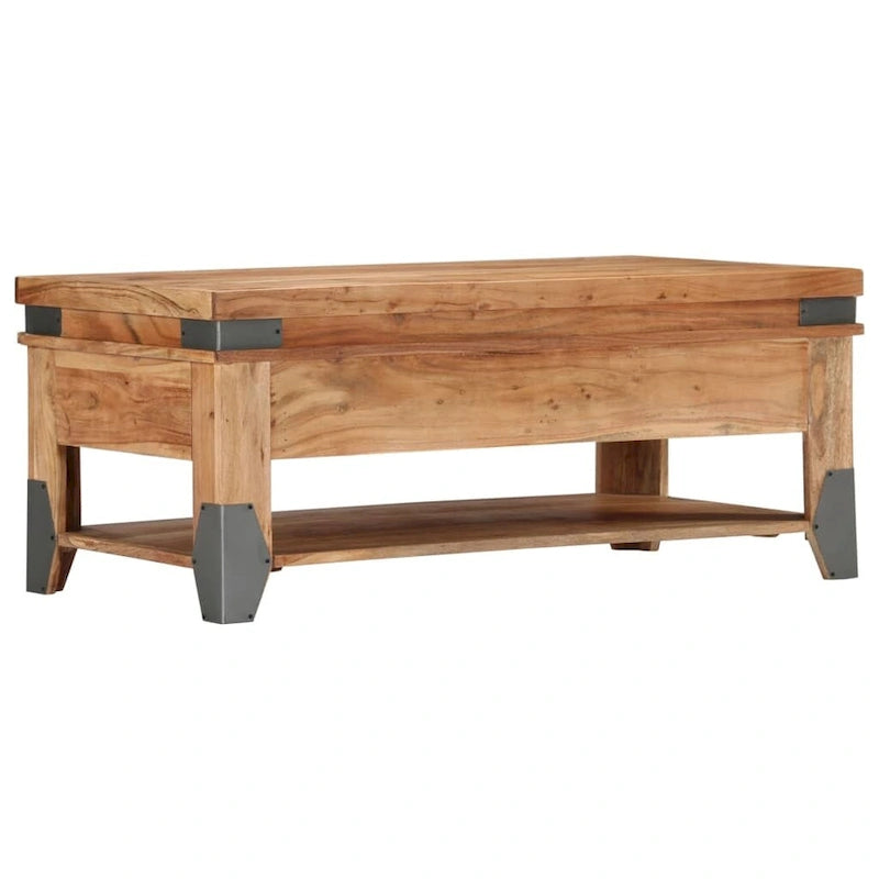 Table basse en bois d'acacia massif