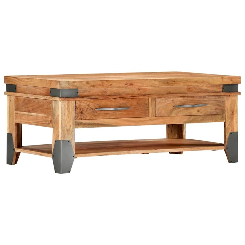 Table basse en bois d'acacia massif