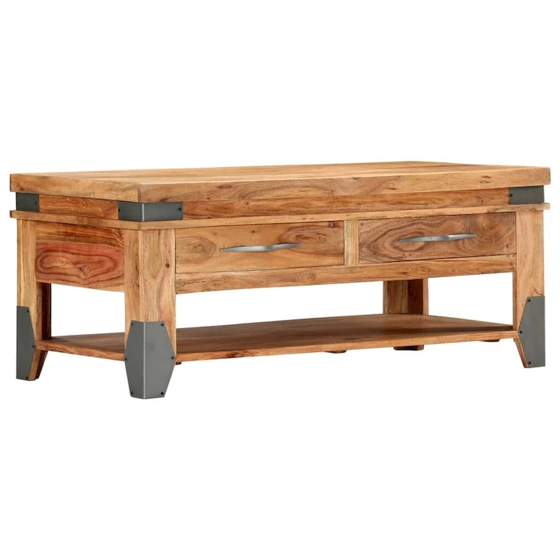 Table basse en bois d'acacia massif