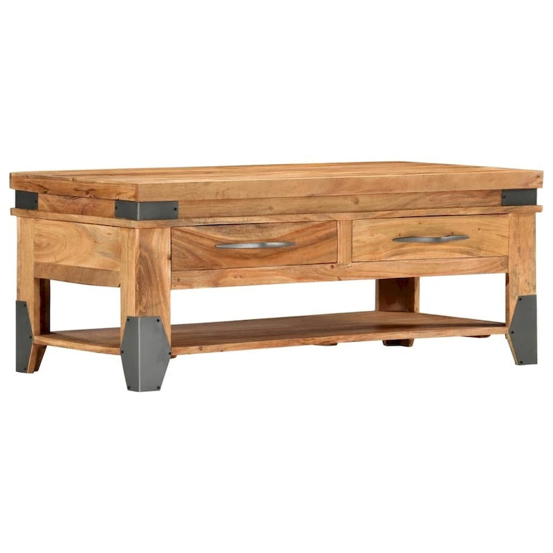 Table basse en bois d'acacia massif