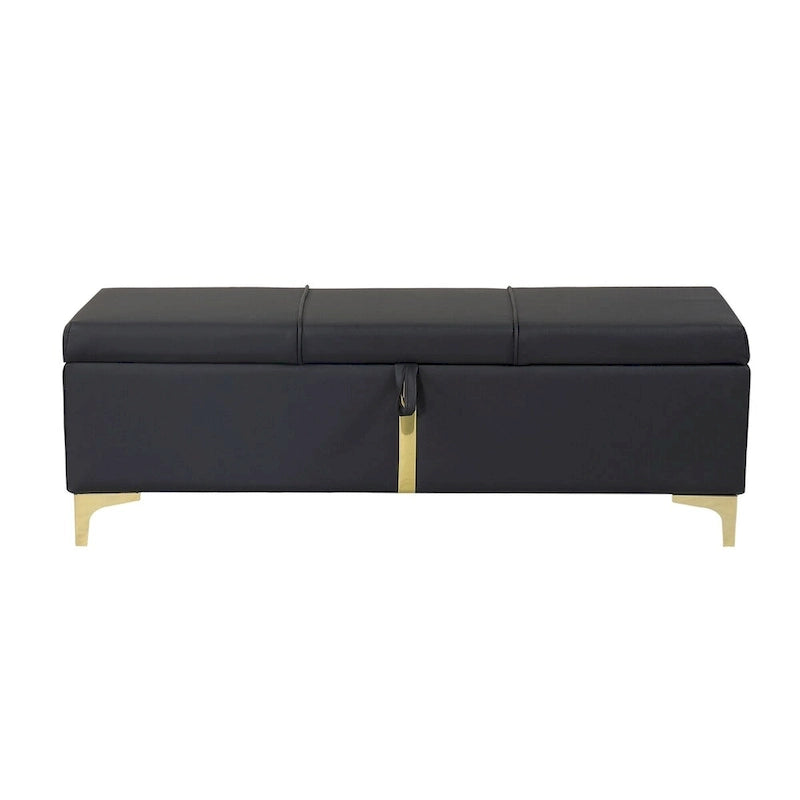 Lit plateforme tapissé avec pouf de rangement