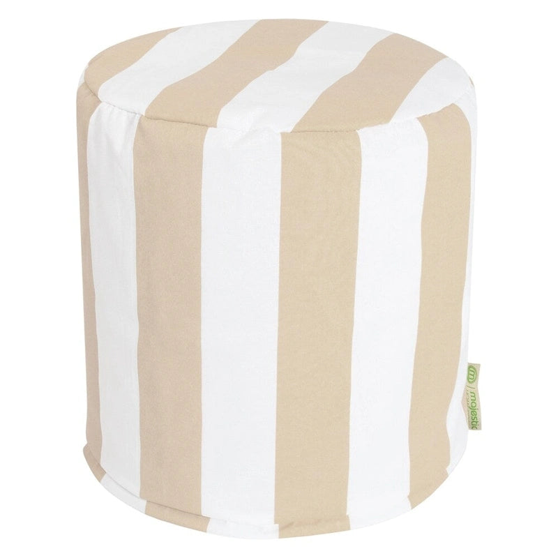 Pouf rayé intérieur/extérieur