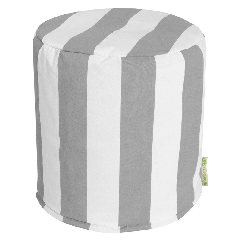 Pouf rayé intérieur/extérieur