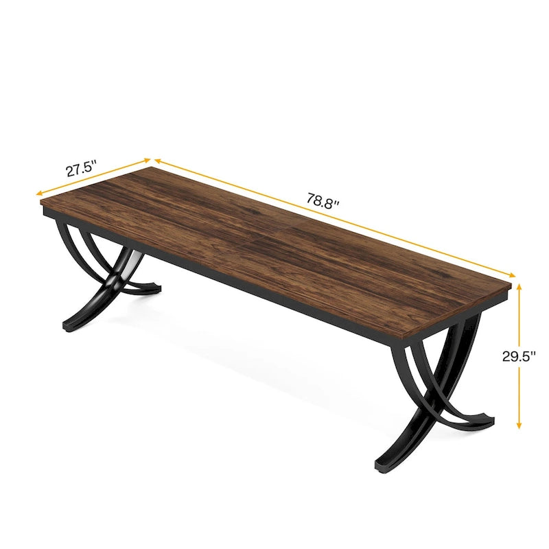 Table de conférence rectangulaire pour 6 à 8 personnes