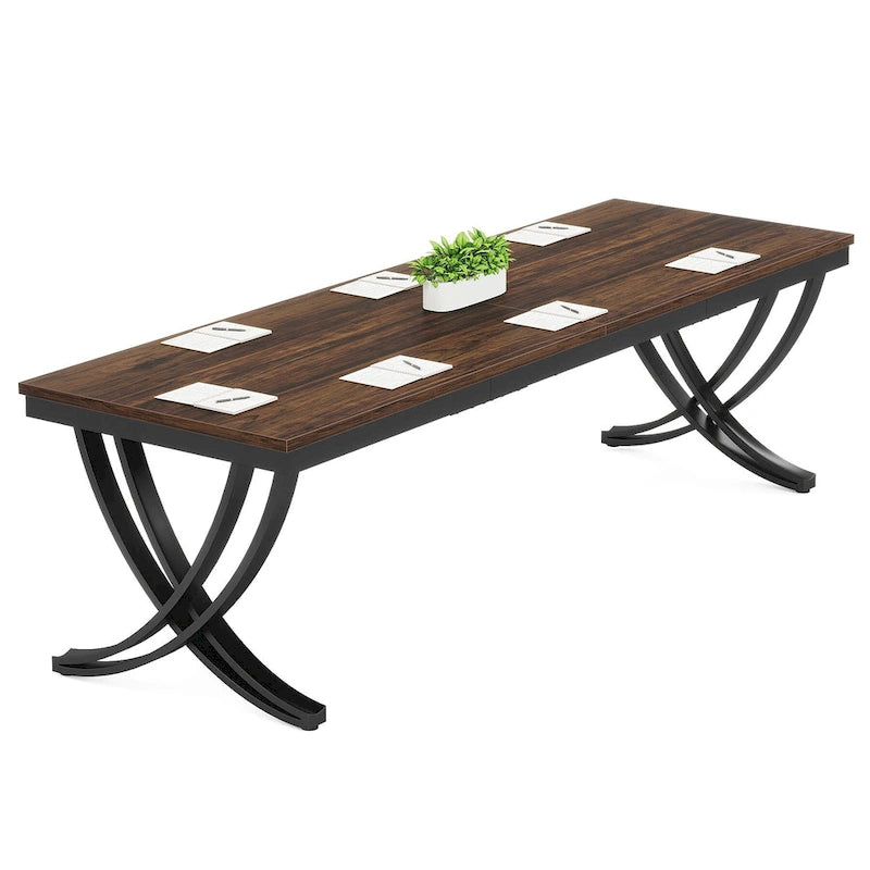 Table de conférence rectangulaire pour 6 à 8 personnes