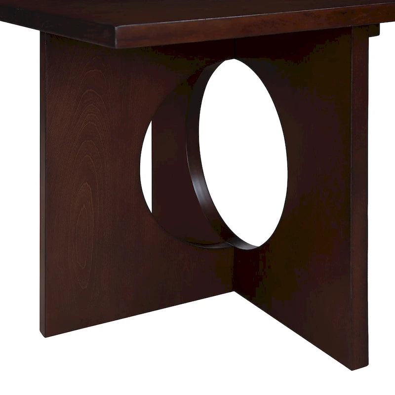 Table basse rectangulaire en bois de style moderne