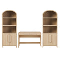 Ensemble 3 pièces de bureau avec 2 bibliothèques à casiers